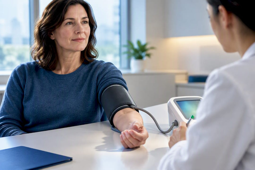 Clinical blood pressure measurement during study