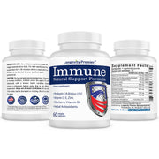 Longevity Immune Formula: Natural support for immune health & boosting immune with Vitamin C, E, Zinc, Elderberry, Echinacea, Turmeric and probiotics.