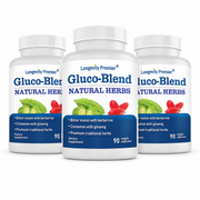 Longevity Gluco-Blend™: Daily Glucose Metabolism Support with Berberine, Bitter Melon, Ceylon Cinnamon & Ginseng  90 Veggie Capsules