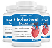 Longevity Cholesterol Formula: Natural supplement for cholesterol, triglycerides and heart health with plant sterols, red yeast rice, garlic and more