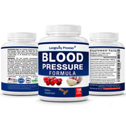 (3 bottle value pack) Longevity Blood Pressure Formula [150 Capsules]: Natural blood pressure supplement. Best supplement for blood pressure with hawthorn, kudzu, antto, garlic, rutin, sage and more.