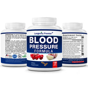 Longevity Blood Pressure Formula [150 Capsules]: Natural blood pressure supplement. Best supplement for  blood pressure with  hawthorn, kudzu, antto, garlic, rutin, sage and more.