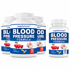 [3-Bottle Bonus Pack] Longevity Blood Pressure Formula 150 caps x 3 Bottles with 1 Free Bottle of Longevity Blood Pressure Formula (90 caps))