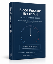 Blood Pressure Health 101: The Essential Guide. 25 practical pages of ebook you can read in about 30 minutes. Free email delivery.
