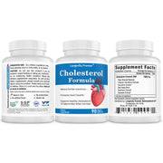(3 bottle value pack)  Longevity Cholesterol Formula: Natural supplement for cholesterol, triglycerides and heart health with plant sterols, red yeast rice, garlic and more