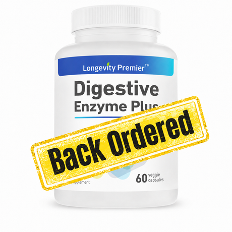 Longevity Digestive Enzyme Plus: Super enzymes & probiotics supplement for digestive and immune health.