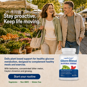 (3 Bottle Value Pack) Longevity Gluco-Blend Formula | Bitter Melon, Berberine, Ceylon Cinnamon and Ginseng | Healthy Glucose Metabolism Support