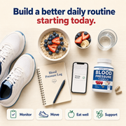 (Bonus Pack) Longevity Blood Pressure Formula 90 caps x 5 Bottles with 1 FREE Bottle of Glucose Formula [120 caps]