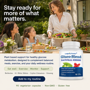 (3 Bottle Value Pack) Longevity Gluco-Blend Formula | Bitter Melon, Berberine, Ceylon Cinnamon and Ginseng | Healthy Glucose Metabolism Support