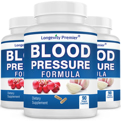 [3-Bottle Value Pack] Longevity Blood Pressure Formula (90 caps x 3 bottles)