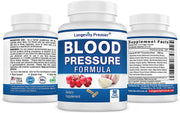 (Bonus Pack) Longevity Blood Pressure Formula 90 caps x 5 Bottles with 1 FREE Bottle of Glucose Formula [120 caps]