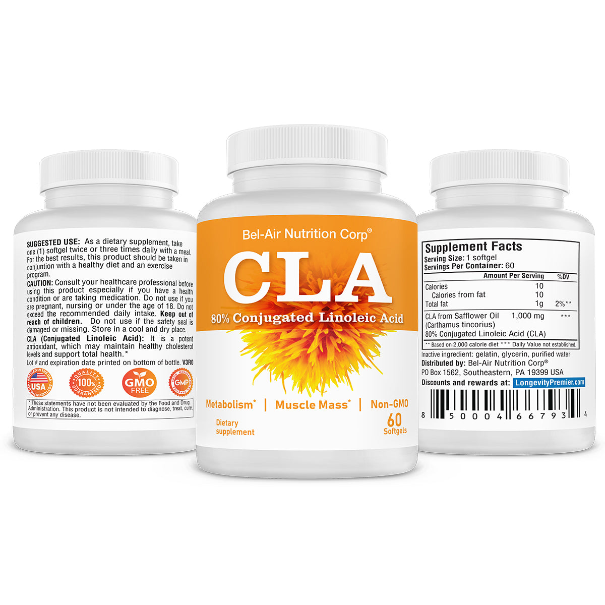 Cla Congulated CLA - Conjugated Linoleic Acid max 3000 mg daily. Supports metabolism ...