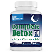 Longevity Complete Detox PM: Gentle whole body detox with support for liver, colon, lymph, kidney and deep relaxation. Best detox supplement.