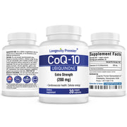 [3-Bottle Bonus Pack] Longevity Blood Pressure Formula 150 caps x 3 Bottles with 1 Free Bottle of CoQ10 [200 mg]