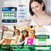 [Digestive Renew & Probiotic Fortress Bundle] Complete Detox PM + Longevity Probiotics 40 Billion CFUs: : Revitalize Your Life! Achieve Ultimate Gut Health and Full Body Detox Now.