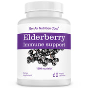 Elderberry: 1200mg daily max. Herbal supplement for immune support. Powerful antioxidants. Natural elderberries.