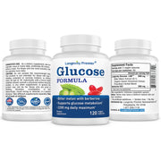 Longevity Glucose Formula with Bitter Melon 600mg and Berberine 500mg for Blood Sugar Support. Best Blood Sugar Formula (120 vCaps)