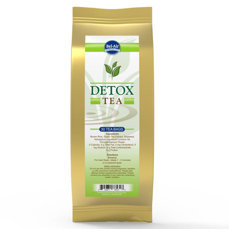 Longevity Detox Herbal Tea, teabags, 30 count package - Longevity Premier Nutraceuticals Inc